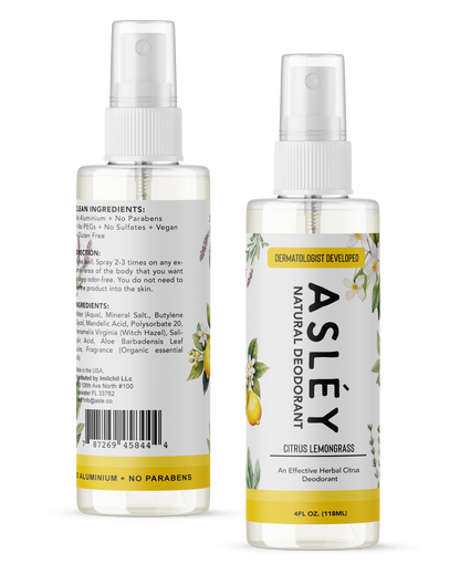 ASLEY 48 Hours Natural Deodorant Spray - Citrus Lemongrass